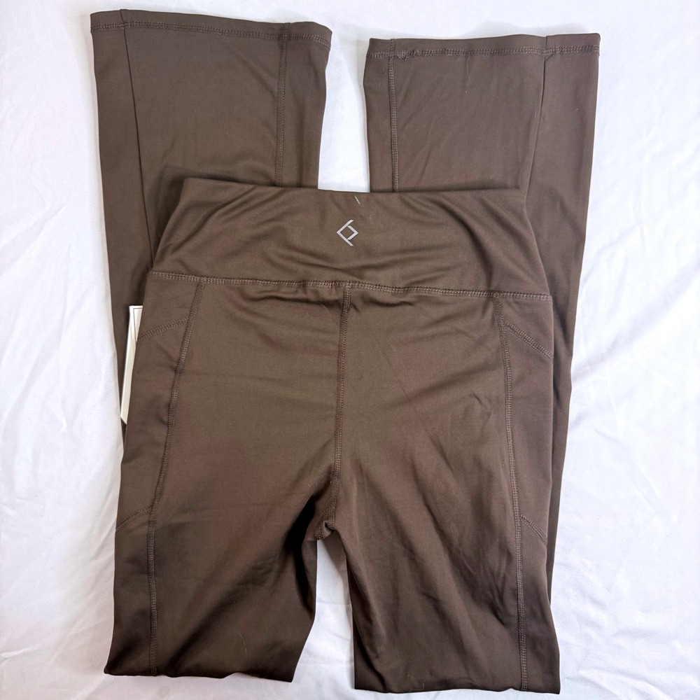 BSP Better Sports Performance Brown Flare Leg Yoga Pants High Rise Medium NWT